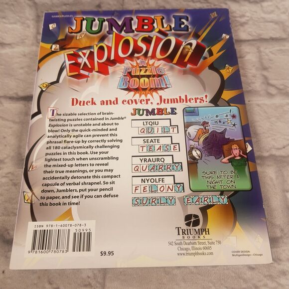 Lot of 3 Jumble Puzzle Book Word Games Brain Teaser Kingdom Explosion Vacation - Picture 10 of 16